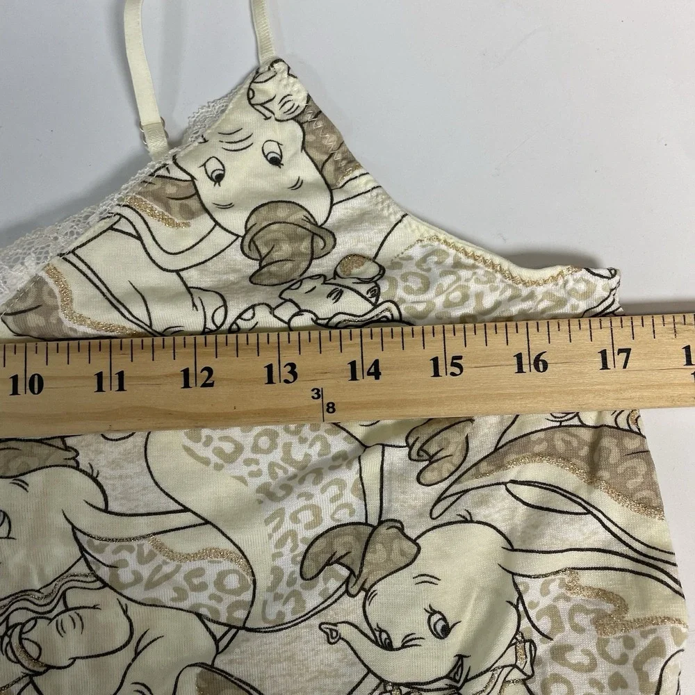 Disney Dumbo Elephant Cami Top‎ Adult Medium Lace Trim Pajama Lounge Layering M